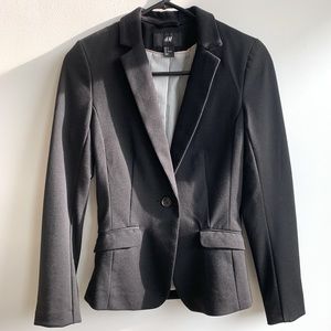 Fitted Black Blazer Suit Jacket